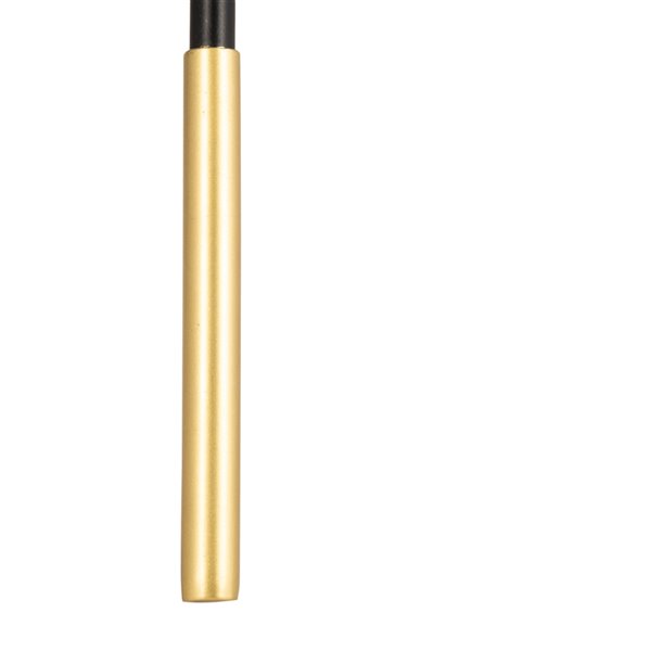 Safavieh Orson Round Black Coffee Table with Gold Capped Legs