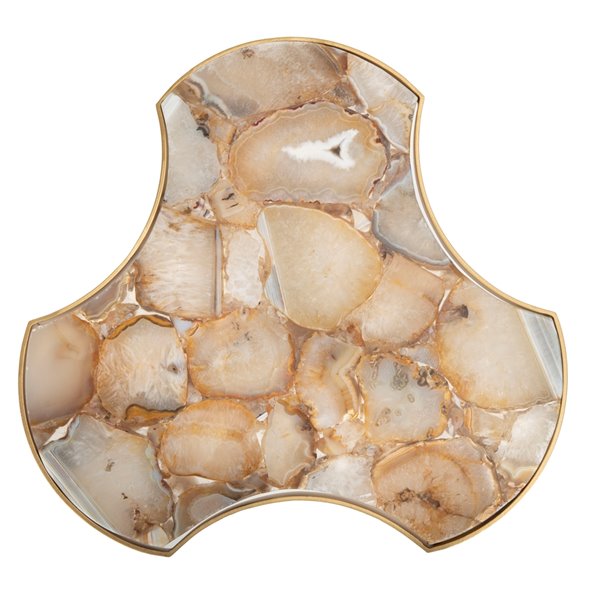 Safavieh Suki Tripod Round Accent Table with White Top and Gold Frame