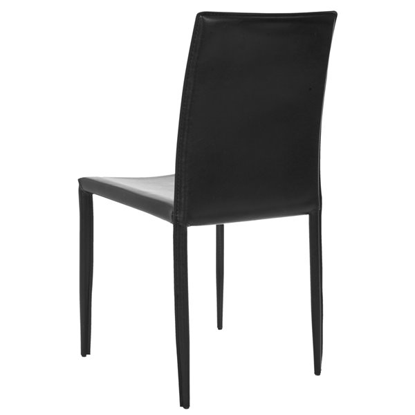 Safavieh Karna 19 In H Dining Chair Black Seat And Finish Set Of 2 Fox2009b Set2 Rona 5753