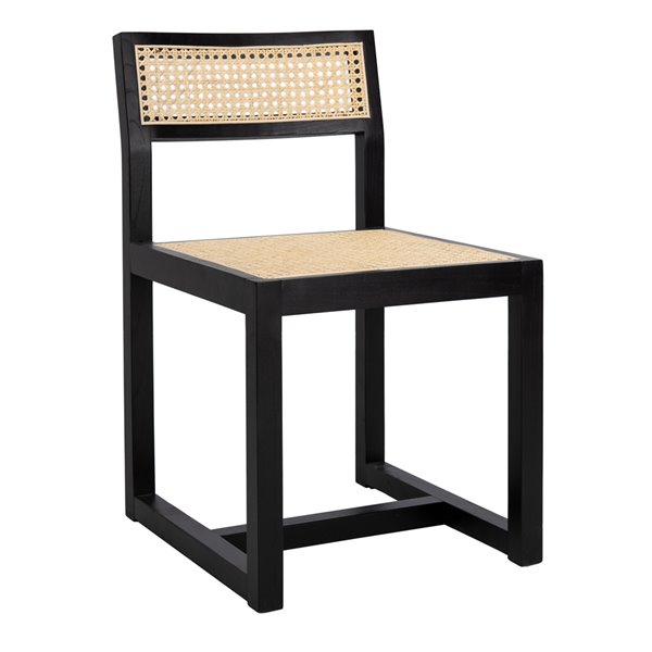 safavieh black cane chair