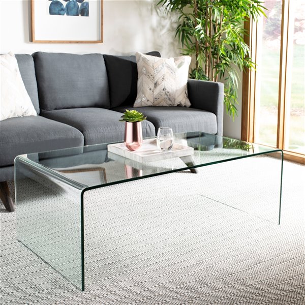 Safavieh Willow Glass Rectangular Coffee Table