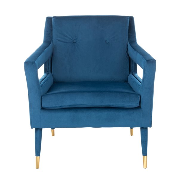 Safavieh Mara Tufted Velvet Accent Chair Navy Ach4505c Rona