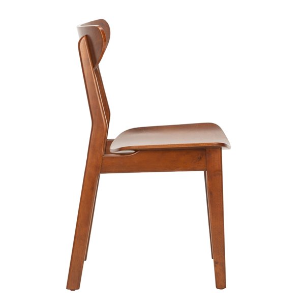 Safavieh Lucca Retro Dining Chair - Cherry Seat and Finish (Set Of