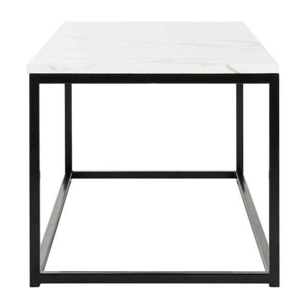 Safavieh Baize Rectangular Faux Marble Coffee Table White FOX6022A RONA