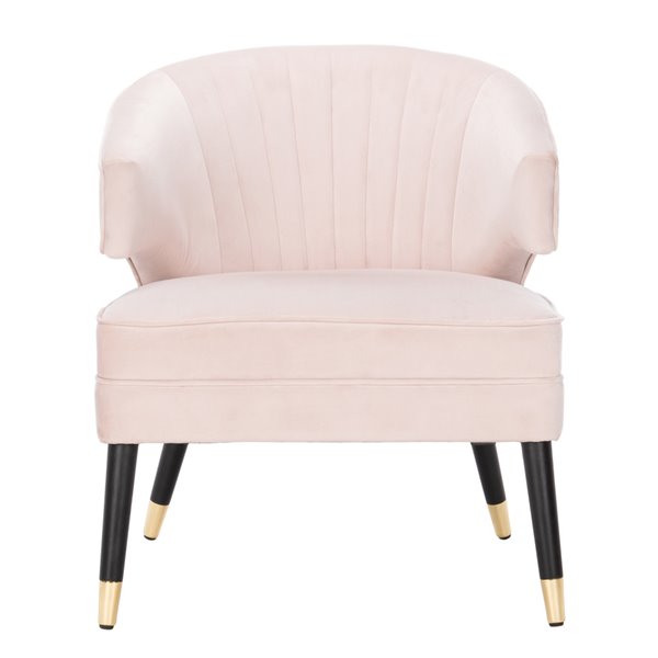 light pink wingback chair