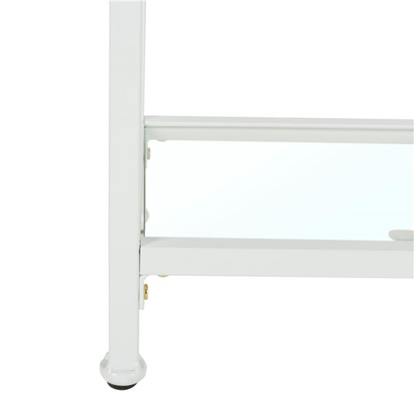 Safavieh Slater  4 Tier Glass Etagere - White Finish