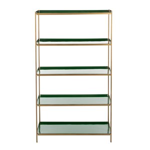 Safavieh Justine 5 Tier Etagere - Green and Brass Finish