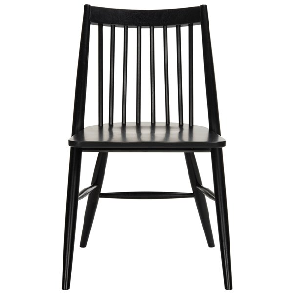 Safavieh Wren 19-in H Spindle Dining Chair  - Black Seat and Finish (Set Of 2)