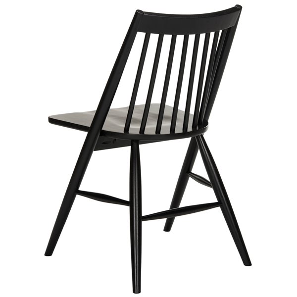 Safavieh Wren 19-in H Spindle Dining Chair  - Black Seat and Finish (Set Of 2)