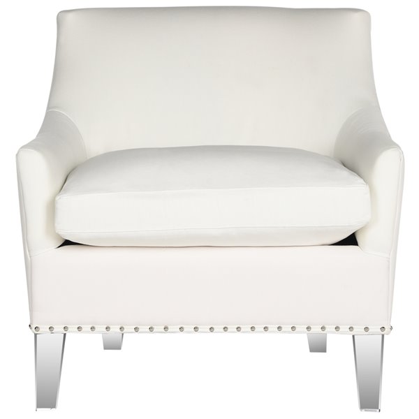 Safavieh Hollywood Glam Tufted Acrylic White Club Chair MCR4214A