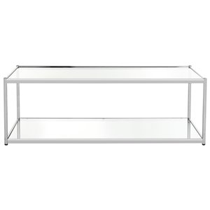 Safavieh Zola Rectangular Glass Coffee Table with Chrome Finished Frame