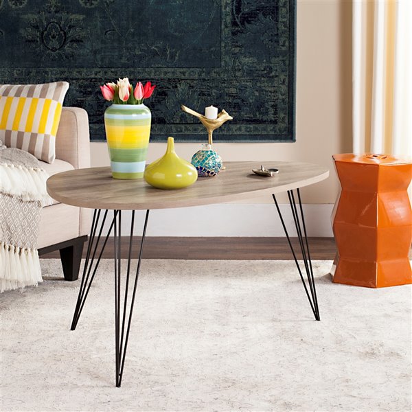 Safavieh Rocco Retro Midcentury Wood Coffee Table - Natural - Triangular Shape