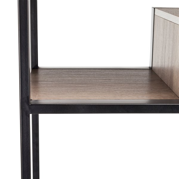 Safavieh Joanna Retro Mid Century Wood Etagere - Oak and Black