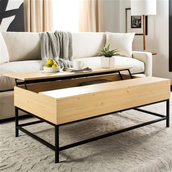 light oak lift top coffee table