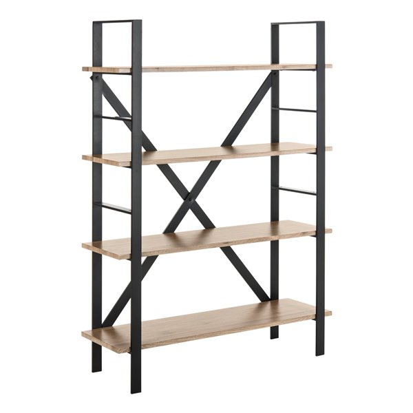 Safavieh Raylan Retro Midcentury 4 Tier Etagere - Oak and Black