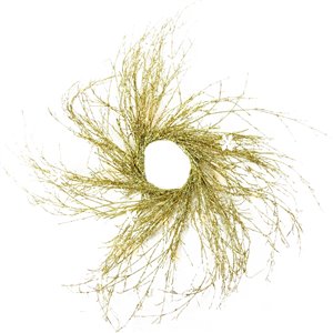 Northlight Pre-lit Gold Glittered Twig Artificial Xmas Wreath - 36-in