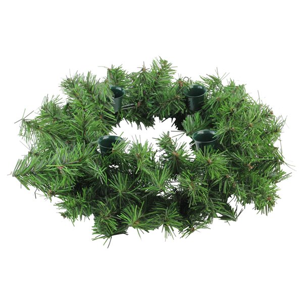 Northlight Two-Tone Pine Artificial Christmas Advent Wreath - 12-in