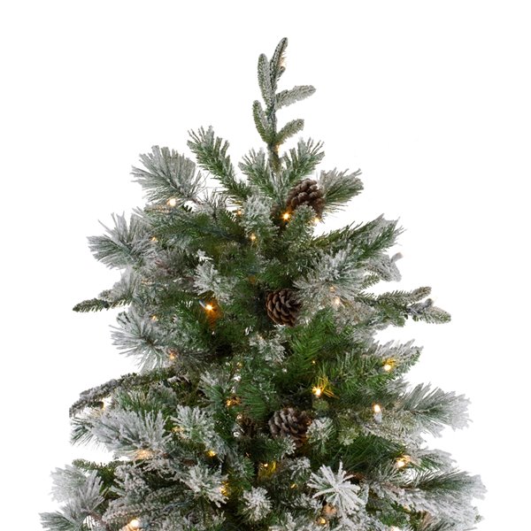 Northlight Pre-Lit LED Full Mixed Emerald Angel Pine Artificial Xmas Tree -  6.5-ft