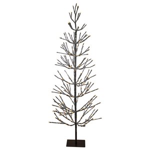 Northlight Pre-Lit LED Brown Artificial Christmas Tree with Icicle Lights - 6-ft