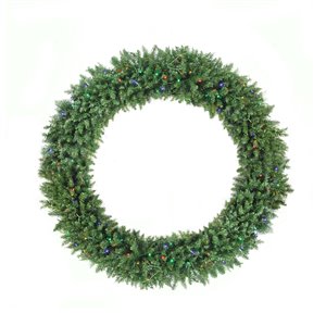 Northlight Pre-Lit Buffalo Fir Commercial Artificial Xmas Wreath - 5-ft