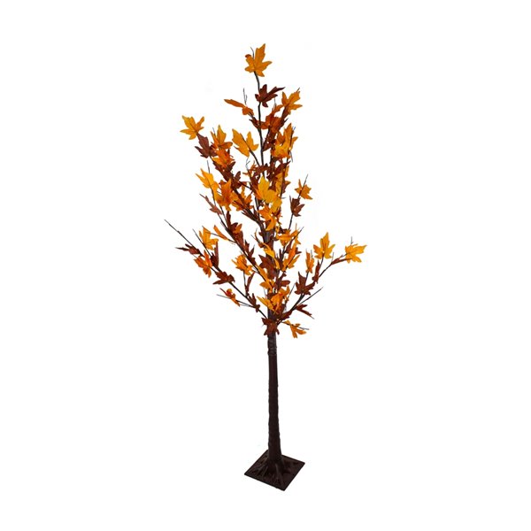 Northlight Pre-Lit LED Brown Maple Artificial Christmas Tree - 6-ft