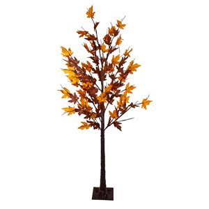 Northlight Pre-Lit LED Brown Maple Artificial Christmas Tree - 6-ft
