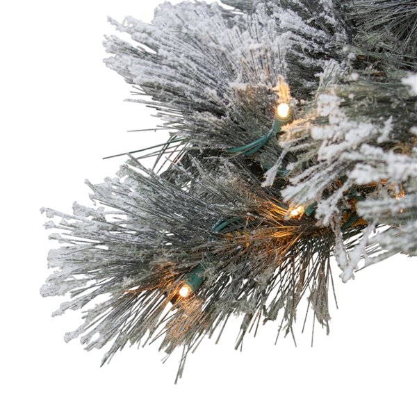 Northlight Pre-Lit LED Black Spruce Artificial Christmas Tree - Clear Lights - 4.5-ft