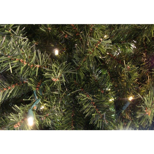 Northlight Pre-Lit Medium Canadian Pine Artificial Christmas Tree - LED Clear and White Lights - 4-ft