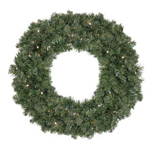 Northlight Green Pre-Lit LED Canadian Pine Artificial Christmas Wreath - 30-in