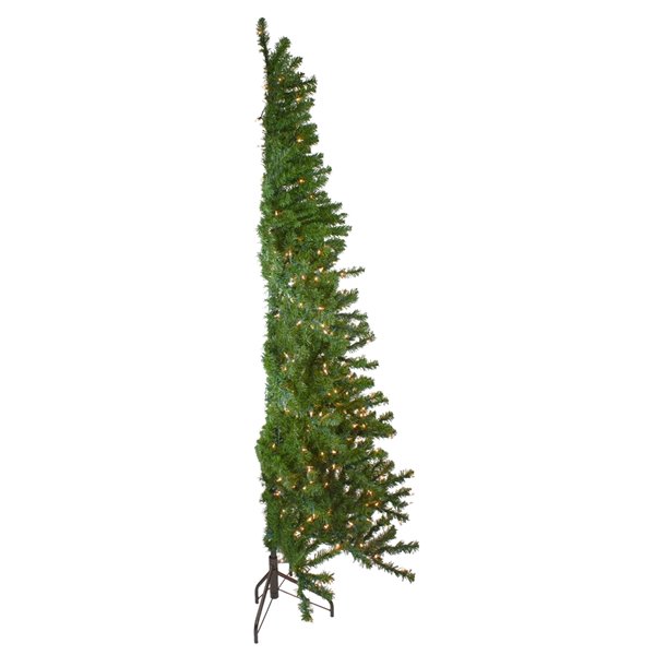 Northlight Pre-Lit Medium Canadian Pine Artificial Christmas Wall Tree - 7.5-ft