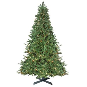 Northlight Pre-Lit Canadian Pine Commercial Artificial Xmas Tree - White Lights - 15-ft