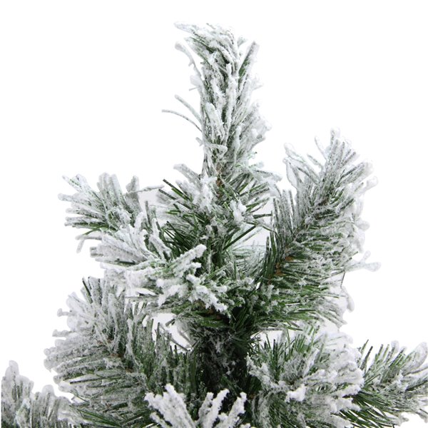 Northlight Flocked Pine Full Artificial Christmas Tree in Burlap Base - Unlit - 22-in