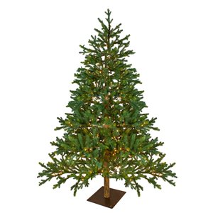 Northlight Pre-Lit Full North Pine Artificial Christmas Tree - Clear Lights - 6.5-ft