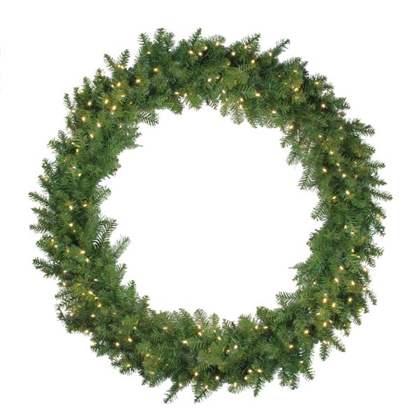 Northlight Pre-Lit Northern Pine Artificial Xmas Wreath - 48