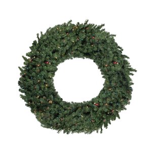 Northlight Pre-Lit Commercial Canadian Pine Artificial Xmas Wreath - 5-ft