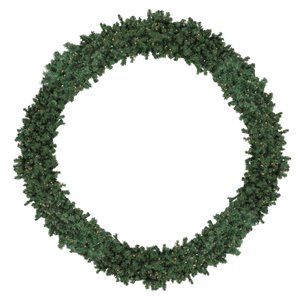 Northlight Pre-Lit High Sierra Pine Commercial Artificial Xmas Wreath - 120-in