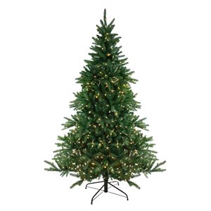 Northlight Pre-Lit Medium Instant Connect Noble Fir Artificial Xmas Tree - 9-ft