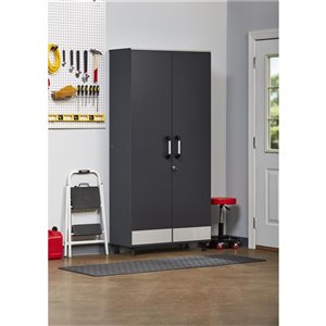 Grand armoire de rangement Boss de System Build, 15,75 po x 35,63 po x 76,38 po, gris anthracite