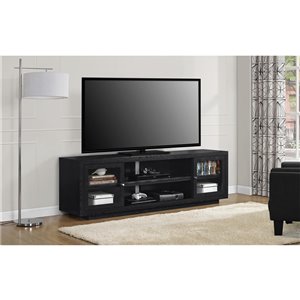 Meuble pour téléviseur jusqu'à 72 po Bailey, 71,5 po x 16,56 po x 22,31 po, chêne noir