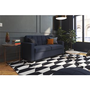 Dorel Signature Devon Sleeper Sofa with Memory Foam Mattress - Full - Blue