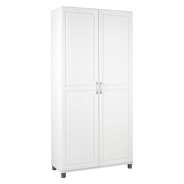 System Build Kendall Utility Storage Cabinet - 15.38-in x 36-in x 75-in - White