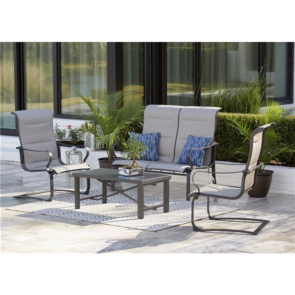 Cosco Outdoor Living Smartconnect Loveseat Coffee Table Dark Gray 88402brge Rona - Patio Living Woodard Furniture