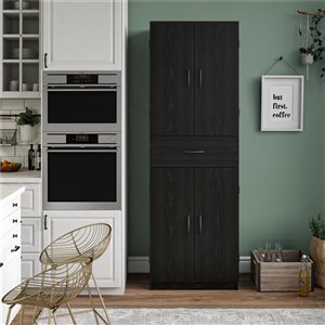 Armoire de rangement avec tiroir Dawson de System Build, 15,26 po x 23,35 po x 71,42 po, chêne noir