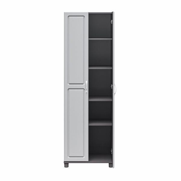 System Build Kendall Utility Storage Cabinet - 15.38-in x 15.69-in x 74.31-in - Gray