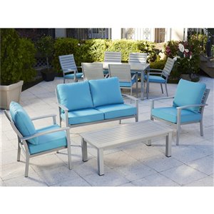 Cosco Blue Veil Hand Painted Patio Lounge Chairs - Turquoise - 2-Pk