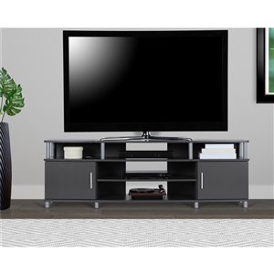 Meuble pour téléviseur jusqu'à 70 po Carson, 63 po x 15,75 po x 20,5 po, gris graphite