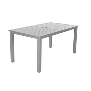 Table à manger extérieure Cosco Outdoor Living, 59,45 po x 35,83 po, gris clair