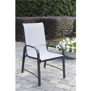 Chaises à dîner de patio en acier Paloma de Cosco Outdoor Living, gris, 6 mcx