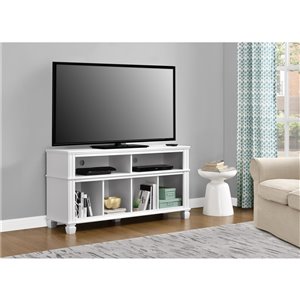 Meuble pour téléviseur jusqu'à 55 po Woodcrest, 53,54 po x 15,71 po x 27,48 po, blanc