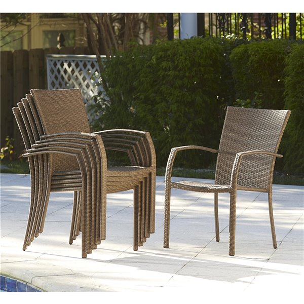 Cosco Outdoor Living Lakewood Ranch Intellifit Dining Chairs - Tan - 6 ...